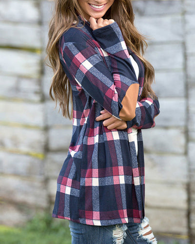 New Plaid Printed Cardigan