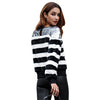 Casual O-Neck Striped Long Sleeve Knitting Sweaters