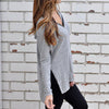 Casual Zipper Slit Long Sleeve Hoodies