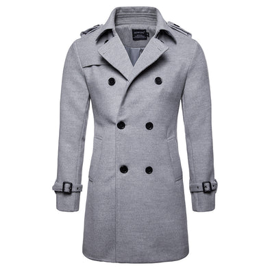 New Large Size Long Woolen Coat