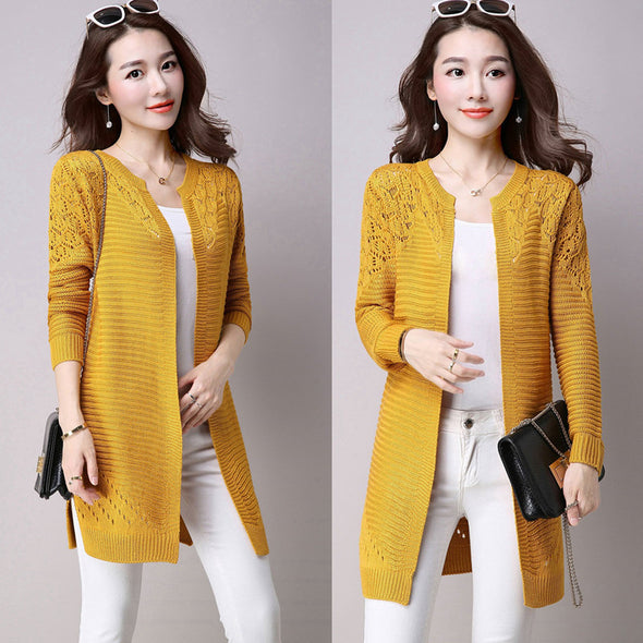 New Hollow Thin Knit Cardigan