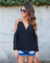 Sexy Strapless V-Neck Cross Chiffon Shirt