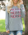 Letter Printed Long Sleeve Sweatshirt