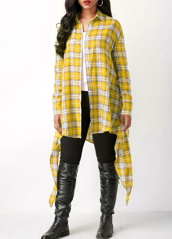 Women's Long Sleeve Plaid Shirt