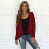 Pure Color Long Sleeve Lapel Short Cardigan Jacket