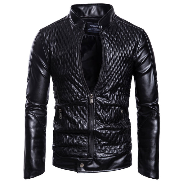 New Large Size Leather Men's Jacket