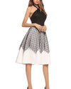 Halter Tie With Polka Dot Mesh Dress