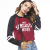 Long Sleeve Short Print Letter Sweatshirt