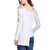 Bow Sling Solid Color Long Sleeve Sweater