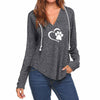 Printed V-Neck Long Female Sweater