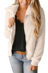 Simple Solid Stand-Neck Zipper Cardigan Coat