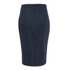 Striped High Waist Side Slit Female Skirt