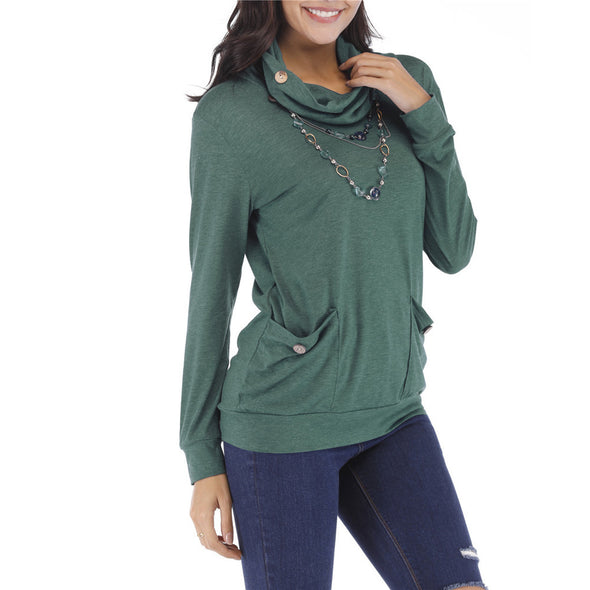 Long Sleeve Pile Collar Sweatshirt