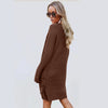 Fashion Solid O-Neck Side Bandage Pullover Sweater