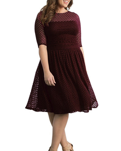 Polka Dot Sleeve Stitching Dress