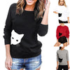 Long Sleeve Printed O-Neck Sweater