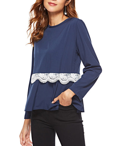 Women's O-Neck Long-Sleeved Shirt