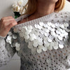 Beaded Sequined Knit Sweater