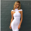 Fashion Openwork Hanging Neck Slim Bodycon Dress