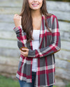 New Plaid Printed Cardigan