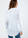 Casual striped long sleeve cotton shirt