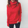 Solid Color High Neck Collar Knitting Sweaters