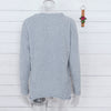 Solid Color Bat Sleeve Loose Sweater