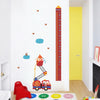 Cartoon Car Building Measuring Height Wall Sticker