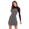 Fashion Slim Color Stitching Knitted Bodycon Dress