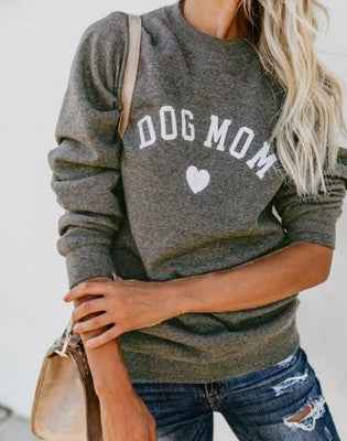 Letter Printed Long Sleeve Casual Sweatshirt