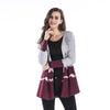 Slim Patchwork Hit Color Long Sleeve Cardigan Outwear