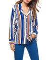 Classic Stripe Lapel Long Sleeve Shirt