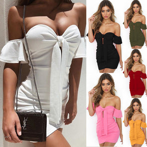 Women's Bandage Tube Top Bodycon Dresses