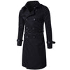 Fashion Boutique Long Slim Double-breasted Men's Trench Coat