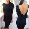 Fashion Bow V-Shaped Bodycon Dress