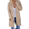 Casual Solid Color Hooded Cardigan Coat