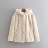 Fashion Faux Fur Hooded Women's Jacket