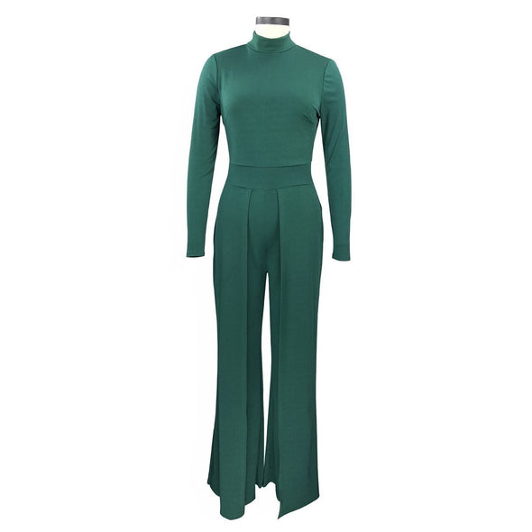 Pure Color Casual Slim Jumpsuit