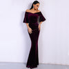 2022 sexy European and American elegant strapless V-neck party evening dress