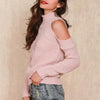 Women's strapless loose long-sleeved knit sweater