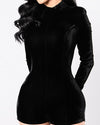 Women's Gold Velvet Long Sleeve Corset