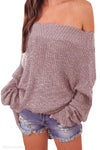 Scoop Neck  Patchwork  Two Way  Plain Sweaters