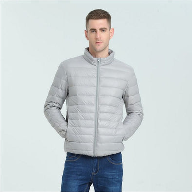 Lightweight Stand Collar Long Sleeve Zip Down Jacket