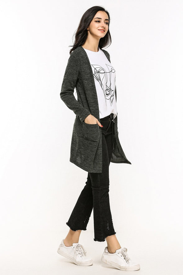 Mid-length Cardigan Coat