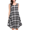 Plaid Sleeveless Evening Dress