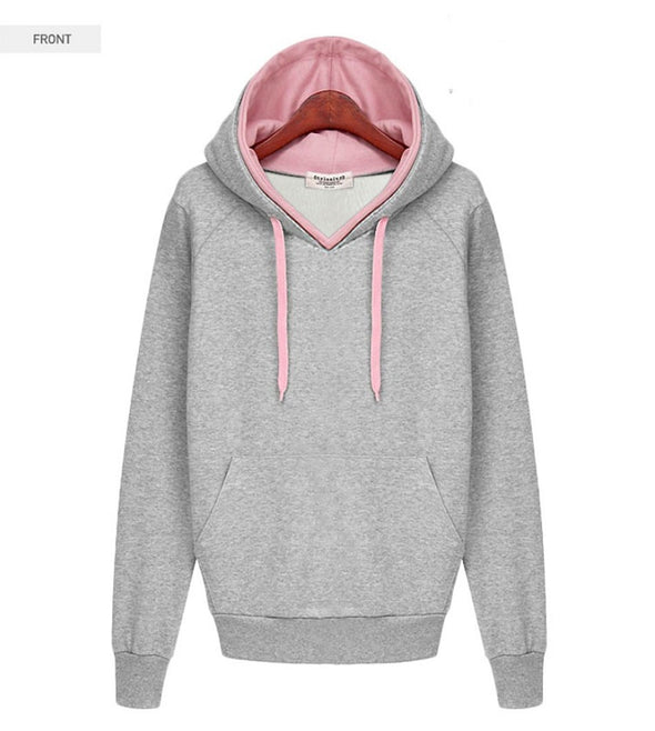 Long Sleeve Pure Color Hoodies