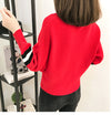 O-Neck Long-Sleeved Loose Bat Sleeve Sweater