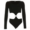 Women's Sexy Openwork Long Sleeve Bodysuits