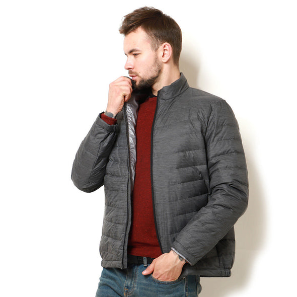 Stand Collar Hooded Short Down  Jacket