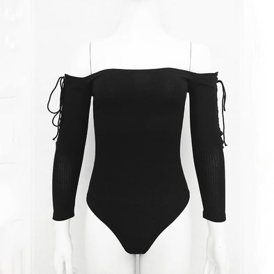 New Cotton Strap Long Sleeve Bodysuit